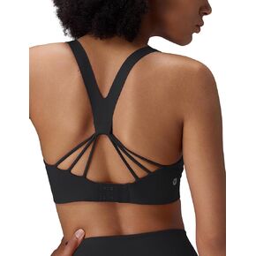 baleaf Sweatleaf Womens Adjustable Sports Bras, Crisscross Back Padded High Support Yoga Workout Running Bra
