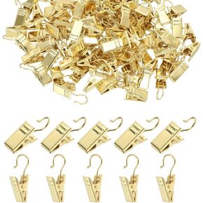 PATIKIL 300 Pcs String Light Hanging Clips, Bronze Small Curtain Hooks Party Decoration Hanger for Outdoor Camping Christmas Light Ornament Craft Display