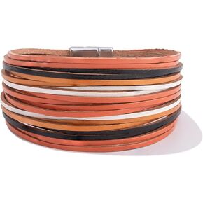 أساور هالوين جلدية أساور بوهو التفاف أساور الكفة القابلة للتكديس متعددة الأساور in Kuwait