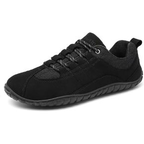 SAGUARO Barefoot Minimalist Shoes - Men's Unisex Adult Blue Casual Running Athletic Shoes - Wide Toe Box, Suede Microfiber Upper, Zero-Drop Sole, Non-Slip Rubber Sole, Removable Insole