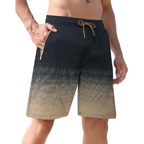 APTRO Men's Swim Trunks 9" Zipper Pocket Bathing Suit Board Shorts Swimwear Beach Shorts Mesh Liner