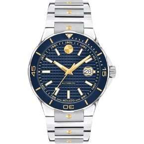 Movado S.E. Diver Automatic Men's Sport Watch - Swiss Automatic Movement, Stainless Steel Link Bracelet - 20 ATM Water Resistance - Luxury Fashion Timepiece for Him - 43mm