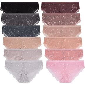 Rene Rofe Women's Sexy Stretch Lace Hipster Panties - Multi Packs