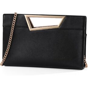 VX VONXURY Leather Clutch Purses for Women Convertible Crossbody Purses with Detachable Strap Handbag for Wedding Party