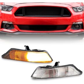 HAKA THAGE TURN SIGNAL LIGHT FORD FORD MUSTANG 2015-2017 ، مجموعة إشارة DRL MARD MAMPER MAMP