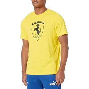 Puma Men's Standard Ferrari Race Tonal Big Shield Tee ، Speed ​​Yellow ، XX-Large