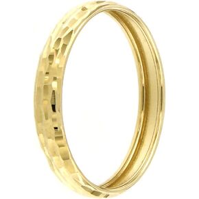 Lucchetta - حلقة فرقة مزودة بذهب Gold 14k ، الحجم 5-10 ، هدية إيطالية لها - مجوهرات أصيلة من إيطاليا