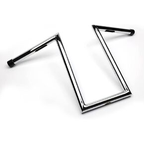 10" Rise Z-Bar Sportster Handlebar with Indents for Harley 2007-up Sportster XL883 1200 Models, 2006-2017 FXDB & 1996-2005 Dyna FXDWG, Some Yamaha Virago XV, Honda Bikes (Chrome)
