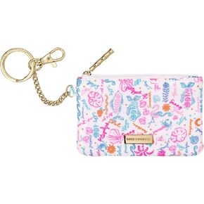 محفظة Lilly Pulitzer ID ، محفظة مع Zip Close ، بطاقة لطيفة وحالة الهوية للنساء (Summer Serenade)