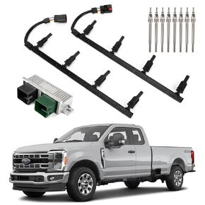 توهج توهج تسخير وحدة التحكم في 6.0L F250 F350 F450 F550 2003 ، PSLER 3C3Z-12A690-AA Motorsports Glow Plug Flud مع 03 6.0 PowerStroke 3C3Z-12A342-AA