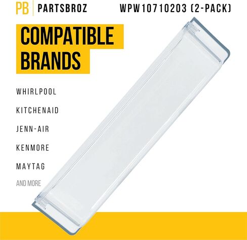 WPW10710203 W10710203 Refrigerator Door Bin - Compatible Whirlpool Kenmore Maytag Fridge Door Parts - Replaces AP6023888 W10451871 PS11757236 - Typically Holds Jars and Bottles in Saudi Arabia