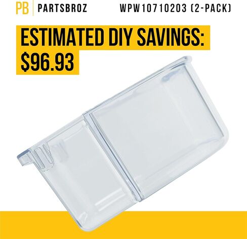 WPW10710203 W10710203 Refrigerator Door Bin - Compatible Whirlpool Kenmore Maytag Fridge Door Parts - Replaces AP6023888 W10451871 PS11757236 - Typically Holds Jars and Bottles in Saudi Arabia