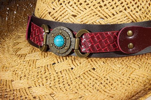 قبعة كاوبوي من ويسترن اوتباك للرجال والنساء مصنوعة من قماش القش, يو اس ايه 1, One Size in Kuwait