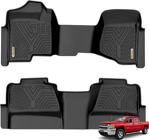 YITAMOTOR Floor Mats for Chrysler Pacifica 2017-2026 7/8 Passenger (No Hybrid) & Voyager 2020-2026, Custom Fit All Weather Anti-Slip TPE Rubber Automotive Accessories, 3 Row & Cargo Liner Set, Black in Kuwait