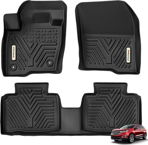 YITAMOTOR Floor Mats for Chrysler Pacifica 2017-2026 7/8 Passenger (No Hybrid) & Voyager 2020-2026, Custom Fit All Weather Anti-Slip TPE Rubber Automotive Accessories, 3 Row & Cargo Liner Set, Black in Saudi Arabia