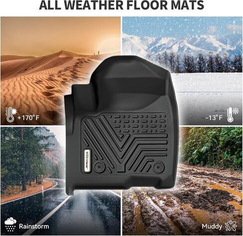 YITAMOTOR Floor Mats for Chrysler Pacifica 2017-2026 7/8 Passenger (No Hybrid) & Voyager 2020-2026, Custom Fit All Weather Anti-Slip TPE Rubber Automotive Accessories, 3 Row & Cargo Liner Set, Black in Saudi Arabia