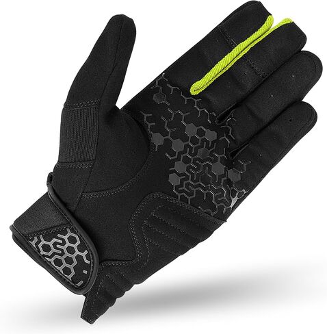 Motorcycle Gloves for Men, Synthetic Amara, 4 Way Stretch, Spartan, Men's Biker Gloves, Soft Metacarpal-Knuckle Protection, Riding Gloves, Touchscreen in Saudi Arabia