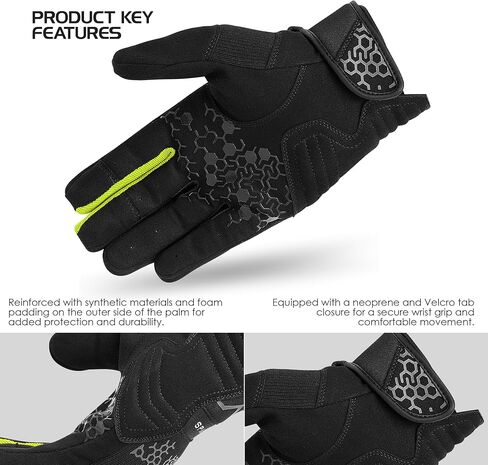 Motorcycle Gloves for Men, Synthetic Amara, 4 Way Stretch, Spartan, Men's Biker Gloves, Soft Metacarpal-Knuckle Protection, Riding Gloves, Touchscreen in Saudi Arabia