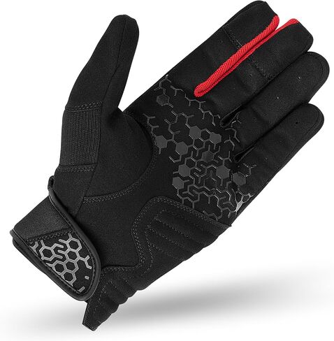 Motorcycle Gloves for Men, Synthetic Amara, 4 Way Stretch, Spartan, Men's Biker Gloves, Soft Metacarpal-Knuckle Protection, Riding Gloves, Touchscreen in Saudi Arabia