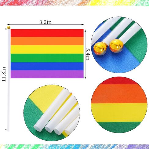 3Pcs Pride Stuff Pride Flower Headband Rainbow Leis Handheld Flags Accessories for Pride Month Parades Party in Saudi Arabia
