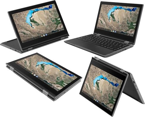 Lenovo 300e 11.6" 2-in-1 Touchscreen Chromebook (Intel N4020, 4GB RAM, 32GB Storage, Stylus, Webcam), Ruggedized & Water Resistant, Flip Convertible Home & Education Laptop, IST Pen, Chrome OS in Saudi Arabia