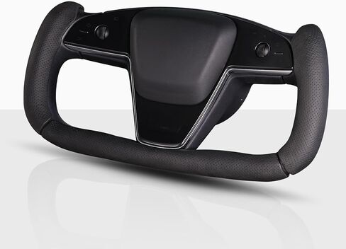 Steering Wheel Cover for Tesla Yoke Steering Wheel, Car Steering Wheel Cover for Tesla Model S 2021-2023 / Model X 2021-2023 Steering Wheel Accessories Black in Kuwait