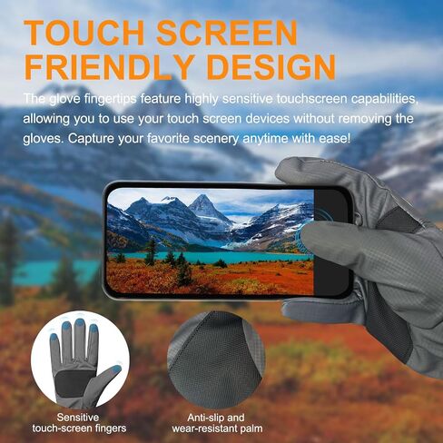 Winter Gloves for Men Women: Touch Screen Waterproof Windproof Warm Gloves with Thermal Lining for Running Cycling in Kuwait