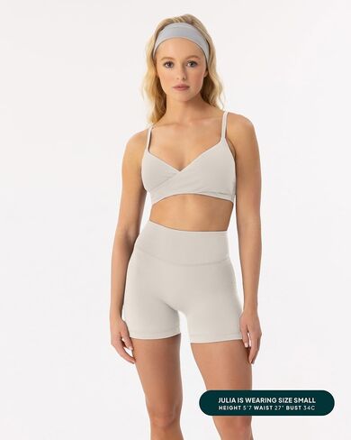 PAVOI ACTIVE Cross-Over Sports Bra for Women - Low Support Adjustable Cami Straps Cross Front Workout Yoga Bras - FlexFlow in Kuwait