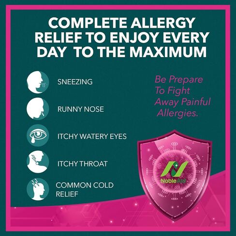 Antihistamine Allergy Relief Diphenhydramine HCL 25mg - 24 Caplets - Allergy Medicine for Adults and Children - Decongestant for Nasal Allergies, Runny Nose, Watery Eyes, Itchy Throat in Saudi Arabia