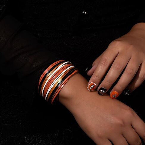 أساور هالوين جلدية أساور بوهو التفاف أساور الكفة القابلة للتكديس متعددة الأساور in Kuwait