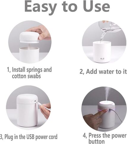 Colorful Cool Mini Humidifier, Essential Oil Diffuser, Aroma Essential USB Personal Desktop Humidifier for Car, Office Room, Bedroom etc,2 Adjustable Mist Modes (Navy Blue) in Saudi Arabia