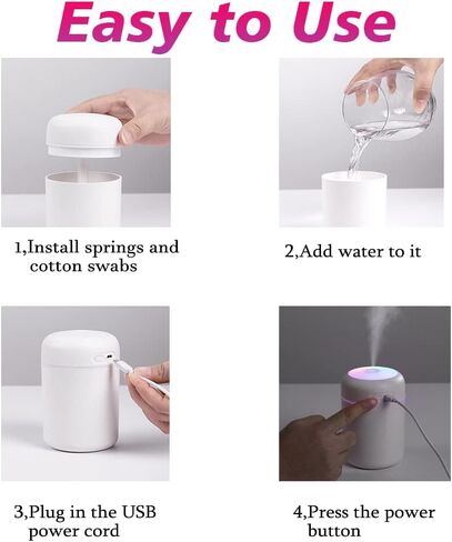 Colorful Cool Mini Humidifier, Essential Oil Diffuser, Aroma Essential USB Personal Desktop Humidifier for Car, Office Room, Bedroom etc,2 Adjustable Mist Modes (Navy Blue) in Saudi Arabia