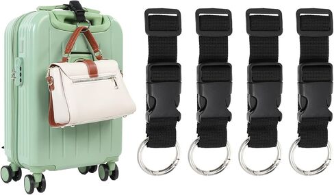 4pcs Add a Bag Luggage Straps,Strap for Suitcase,Adjustable Suitcase Belt Straps,Heavy Duty Suitcases Belt for Travel Make Your Hands Free,Bag Strap for Luggage in Kuwait