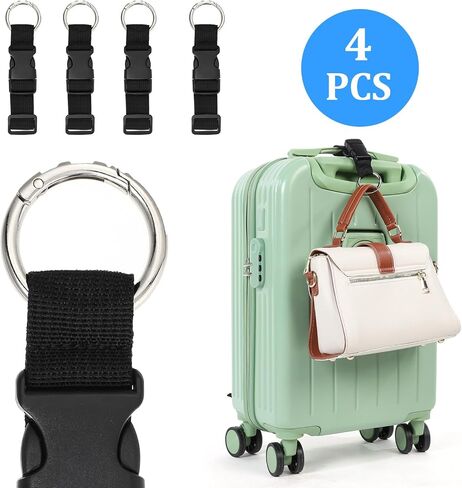 4pcs Add a Bag Luggage Straps,Strap for Suitcase,Adjustable Suitcase Belt Straps,Heavy Duty Suitcases Belt for Travel Make Your Hands Free,Bag Strap for Luggage in Kuwait