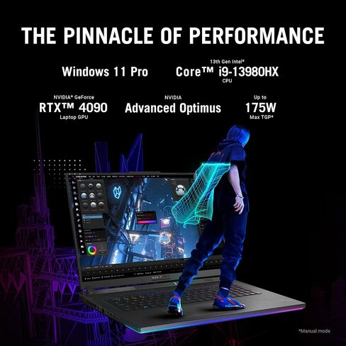ASUS ROG Strix Scar 17 SE (2022) كمبيوتر محمول للألعاب، 17.3 بوصة 240 هرتز IPS QHD، NVIDIA GeForce RTX 3080 Ti، معالج Intel Core i9، 32 جيجابايت DDR5، 2 تيرابايت SSD، لوحة مفاتيح RGB لكل مفتاح، Windows 11 Pro، G733CX-XS97 in Saudi Arabia