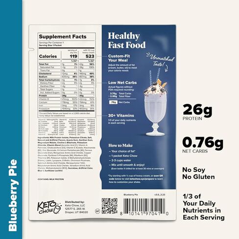 Keto Chow Essentials Kit - Keto Geak Replacement Shake Powder - Confully Carb - Low Carb Shakes - بديل لذيذ السهل وجبة - طعام كيتو غني بالبروتين تختار الدهون - وجبة واحدة in Kuwait