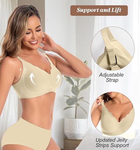 حمالات الصدر اللاسلكية اللاسلكية للسيدات ، رفيع الراحة لا ترتدي الأركان الداخلية تغطية كاملة الرياضة الرياضية اليومية in Kuwait