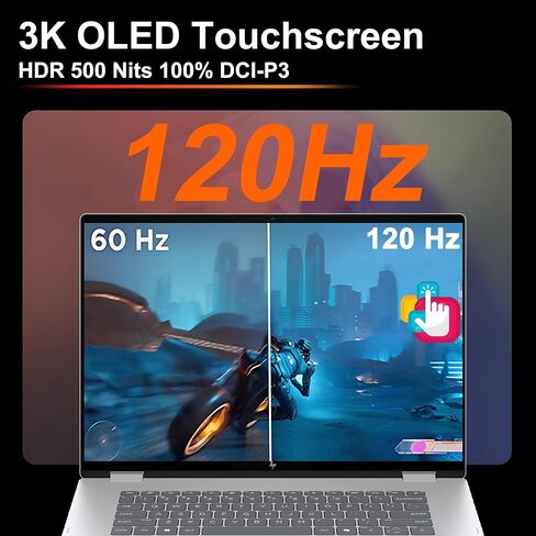 HP Spectre X360 2-in-1 Touchscreen Laptop, 16" 3K+ Touchscreen, Intel Core i7-12700H Evo, 16GB RAM, 2TB SSD, Webcam, Wi-Fi 6, Backlit KB, FP Reader, MPP2.0 Tilt Pen Included, Win11 Home in Kuwait