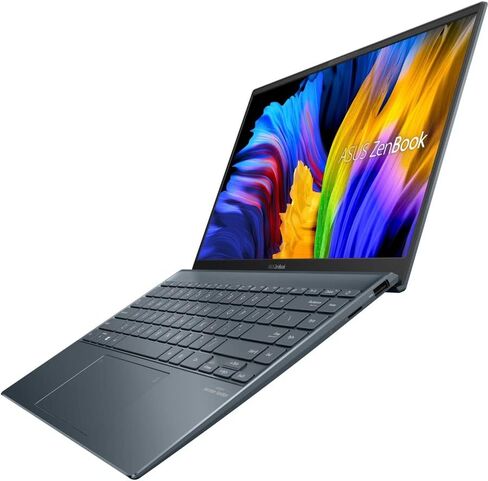 ASUS ZenBook 14 Ultra-Slim Laptop 14" FHD Display, AMD Ryzen 5 5600H CPU, Radeon Vega 7 Graphics, 8GB RAM, 512GB PCIe SSD, NumberPad, Windows 10 Home, Pine Grey, UM425QA-ES51 in Saudi Arabia