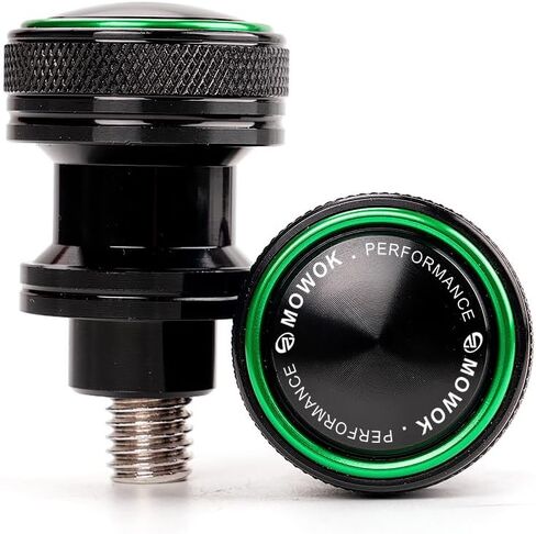 MOWOK FIT لـ KAWASAKI VULCAN S 650 Z750 Z750R Z750R NINJA 250 300 ZX6R ZX10R ZX12R ZX14R إكسسوارات الدراجات النارية M10 X1.25 SWANDARM SLIDERS SHILEDS (GREEN ، M10 X 1.25) in Kuwait