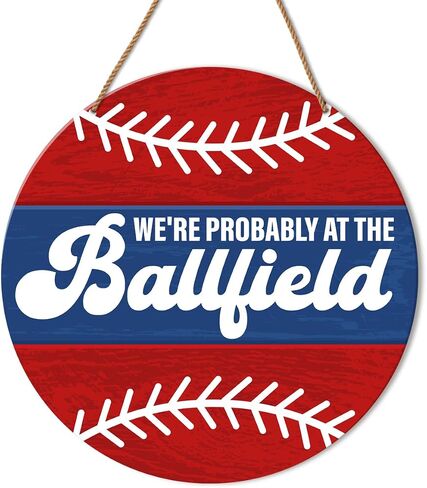HSNBT Baseball Front Door Decor, Baseball Sign Decor for Boys Room Porch Door Sport Wall Hanging Signs Decorations Gift for Baseball Player Boy Kid Lover Fan, Baseball Is My Favorite Season in Saudi Arabia