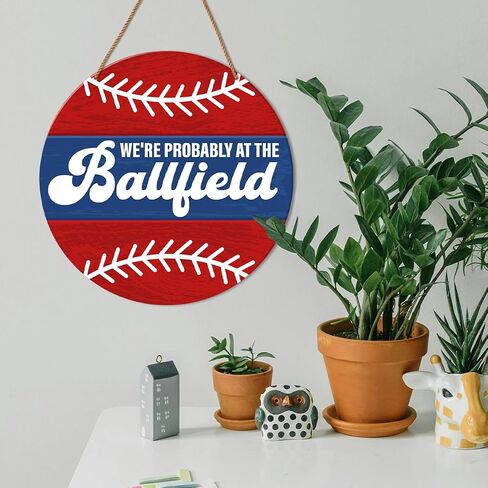HSNBT Baseball Front Door Decor, Baseball Sign Decor for Boys Room Porch Door Sport Wall Hanging Signs Decorations Gift for Baseball Player Boy Kid Lover Fan, Baseball Is My Favorite Season in Saudi Arabia