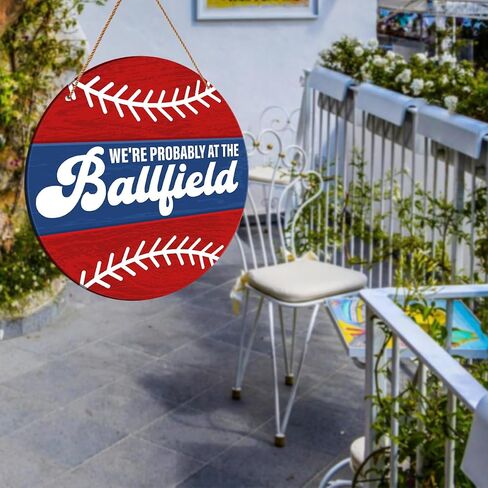 HSNBT Baseball Front Door Decor, Baseball Sign Decor for Boys Room Porch Door Sport Wall Hanging Signs Decorations Gift for Baseball Player Boy Kid Lover Fan, Baseball Is My Favorite Season in Saudi Arabia