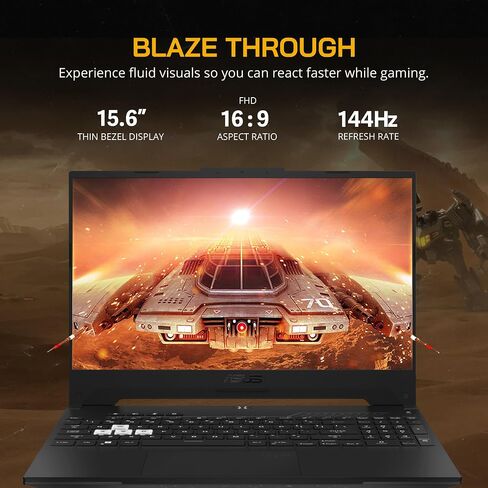 ASUS 2022 TUF Dash 15.6" 144Hz Gaming Laptop, Intel 12th Core i7-12650H, 40GB DDR5 RAM, 1TB PCIe SSD, NVIDIA GeForce RTX 3070 Graphics 8GB, Backlit Keyboard, Win 11 Pro, Black, 32GB USB Card in Saudi Arabia