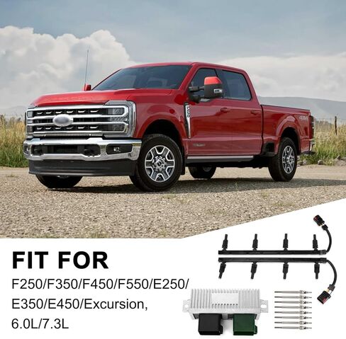 Glow Plug Harnesses Controller for 6.0L F250 F350 F450 F550 2003,PSLER 3C3Z-12A690-AA Motorsports Glow Plug Harness Compatible with 03 6.0 Powerstroke 3C3Z-12A342-AA in Saudi Arabia