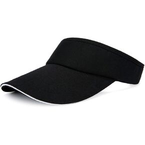 Vovcig قابلة للتعديل الفارغ العلوي من الشمس قبعة أبيض للنساء شاطئ الرياضة Sun Hat Men Women Sun Sports Visor Hat