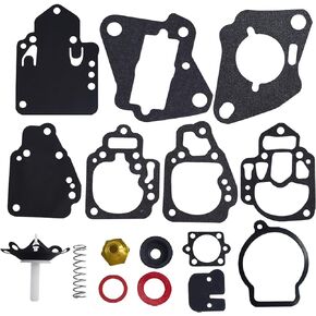 1395-9725 Carburetor Rebuild Kit with Gasket Compatible with Mercury Mariner Outboards 6 8 9.9 10 15 20 25 HP 2cyl Boat Motor Parts Replace 1395-9761 1395-97611 1395-9377 ﻿