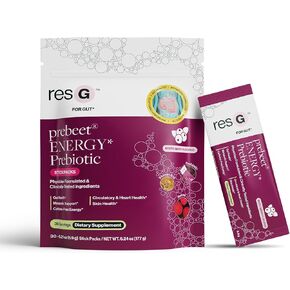 resG prebeet Prebiotic - Fiber Digestion Supplement, Drinkable GLP-1, Powder Packets for Women & Men, On The Go Gut Health Drink Mix, Gluten Free, Sugar Free - 30 Stick Packs