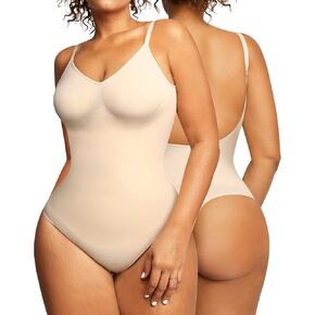Popilush Bodysuit for Women Shapewear Tummy Control Seamless Backless Body Shaper for Dresses