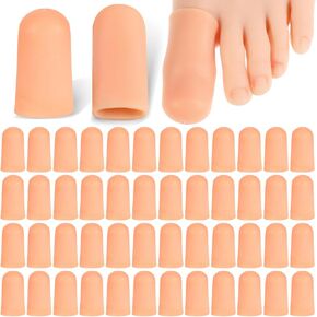 Toe Protectors 50 Pieces Silicone Covers for Sleeves Caps and Protector Pads Sleeve Gel Cushions Guard Cover Blister Protections Gel Toe Caps Toes Tape Splint Separators Finger Corrector Boot